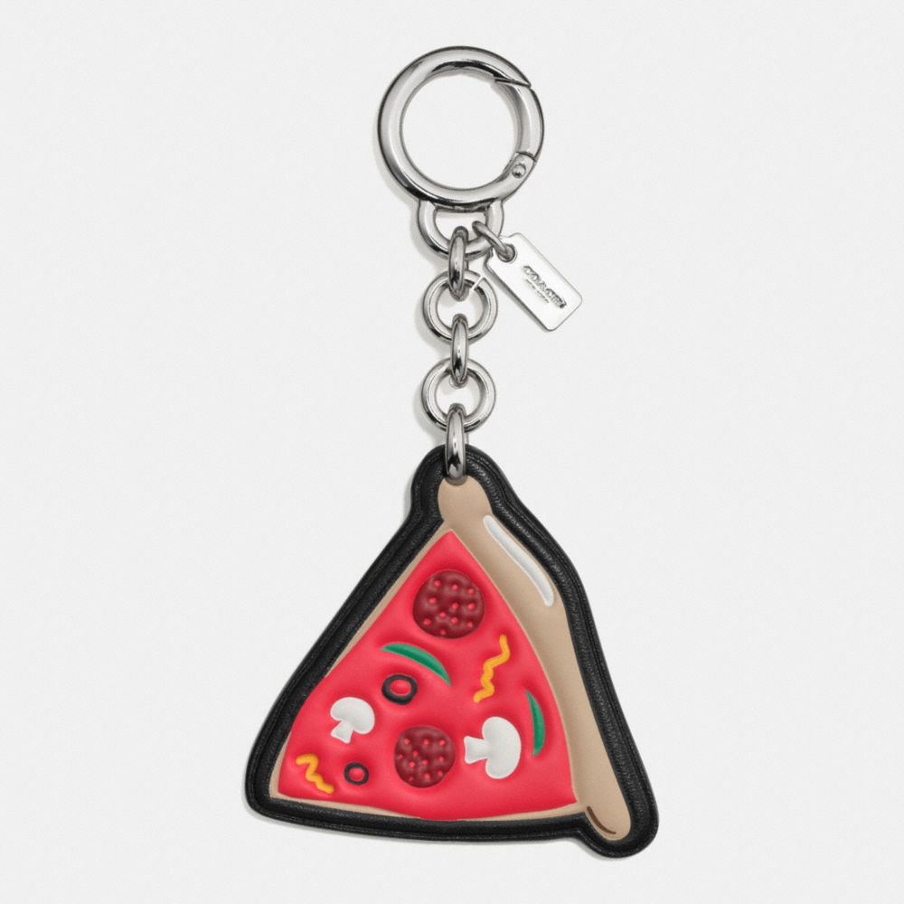 NYC PIZZA CHARM - SILVER/TRUE RED MULTI - COACH F58507