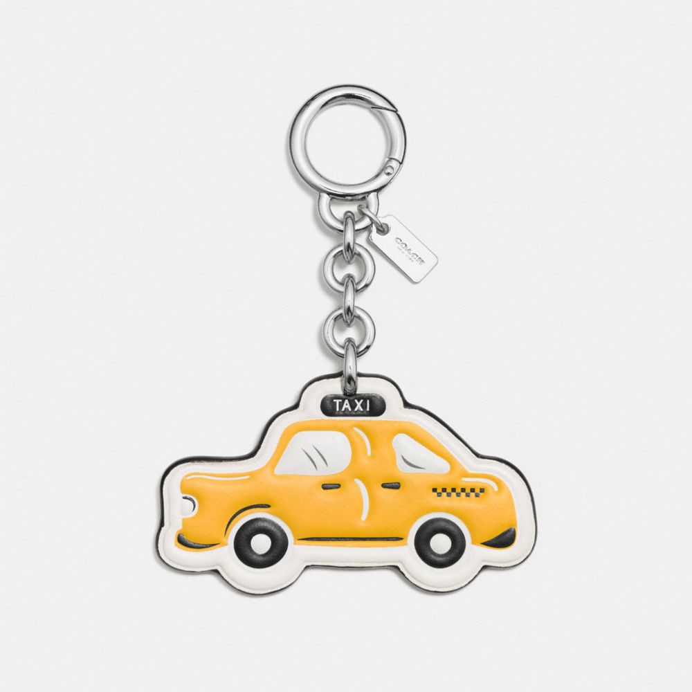 NYC TAXI BAG CHARM - f58508 - SILVER/YELLOW