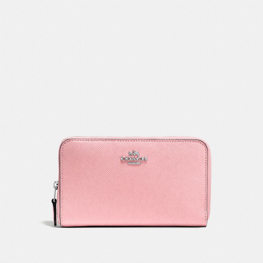 MEDIUM ZIP AROUND WALLET - PEONY/SILVER - COACH F58584