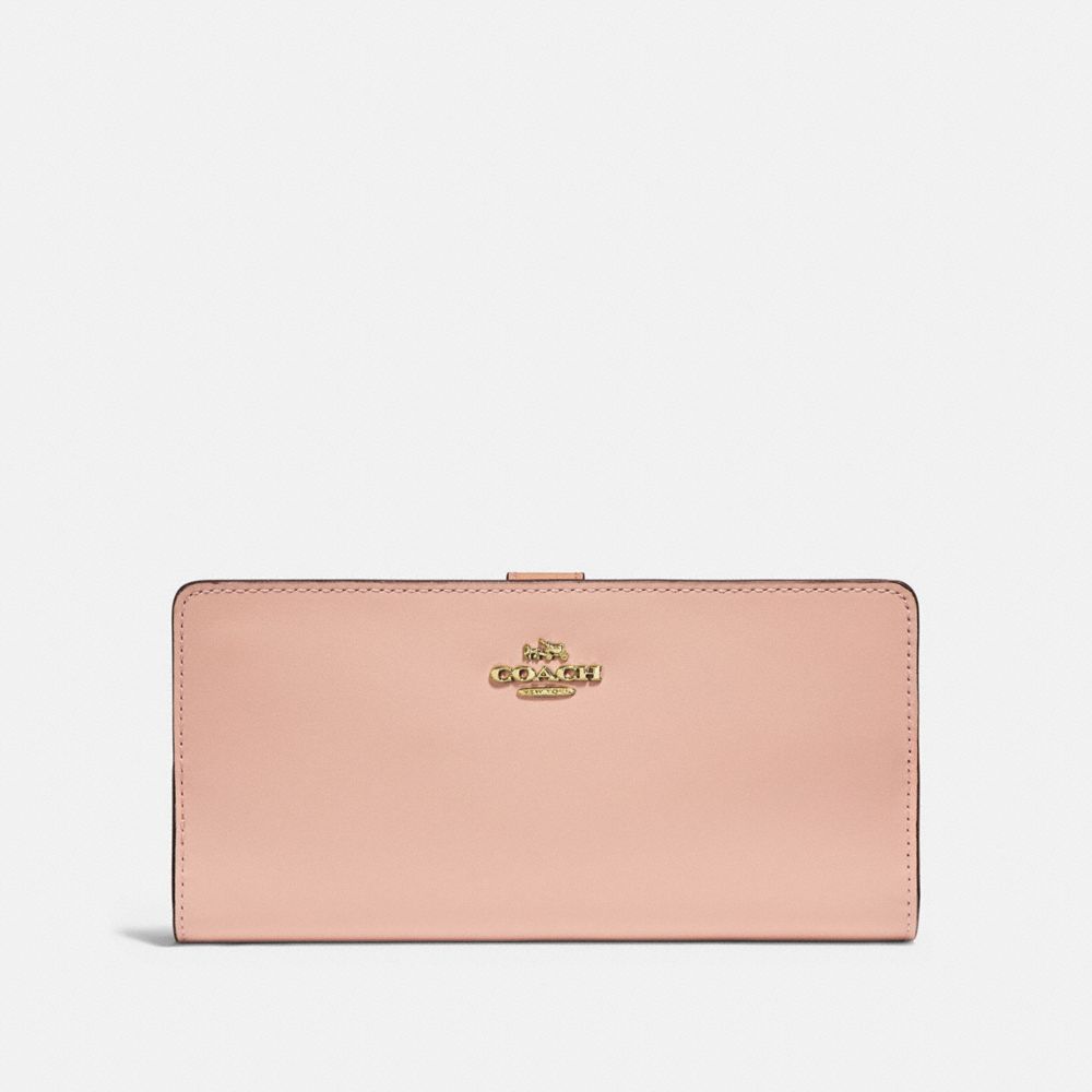 COACH SKINNY WALLET - GD/NUDE PINK - F58586