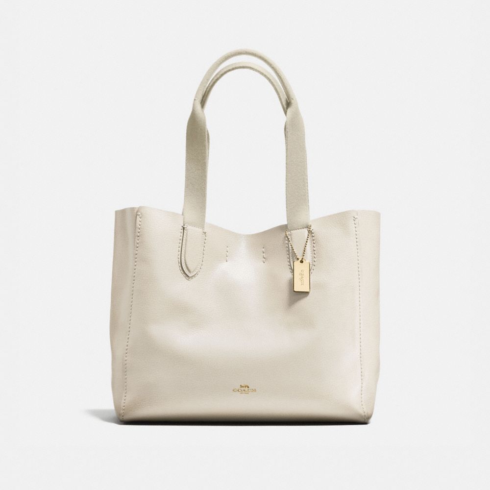 COACH F58660 - DERBY TOTE IN PEBBLE LEATHER IMITATION GOLD/CHALK NEUTRAL