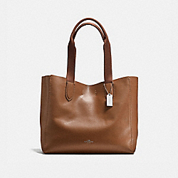 DERBY TOTE IN PEBBLE LEATHER - SILVER/SADDLE/BLACK - COACH F58660