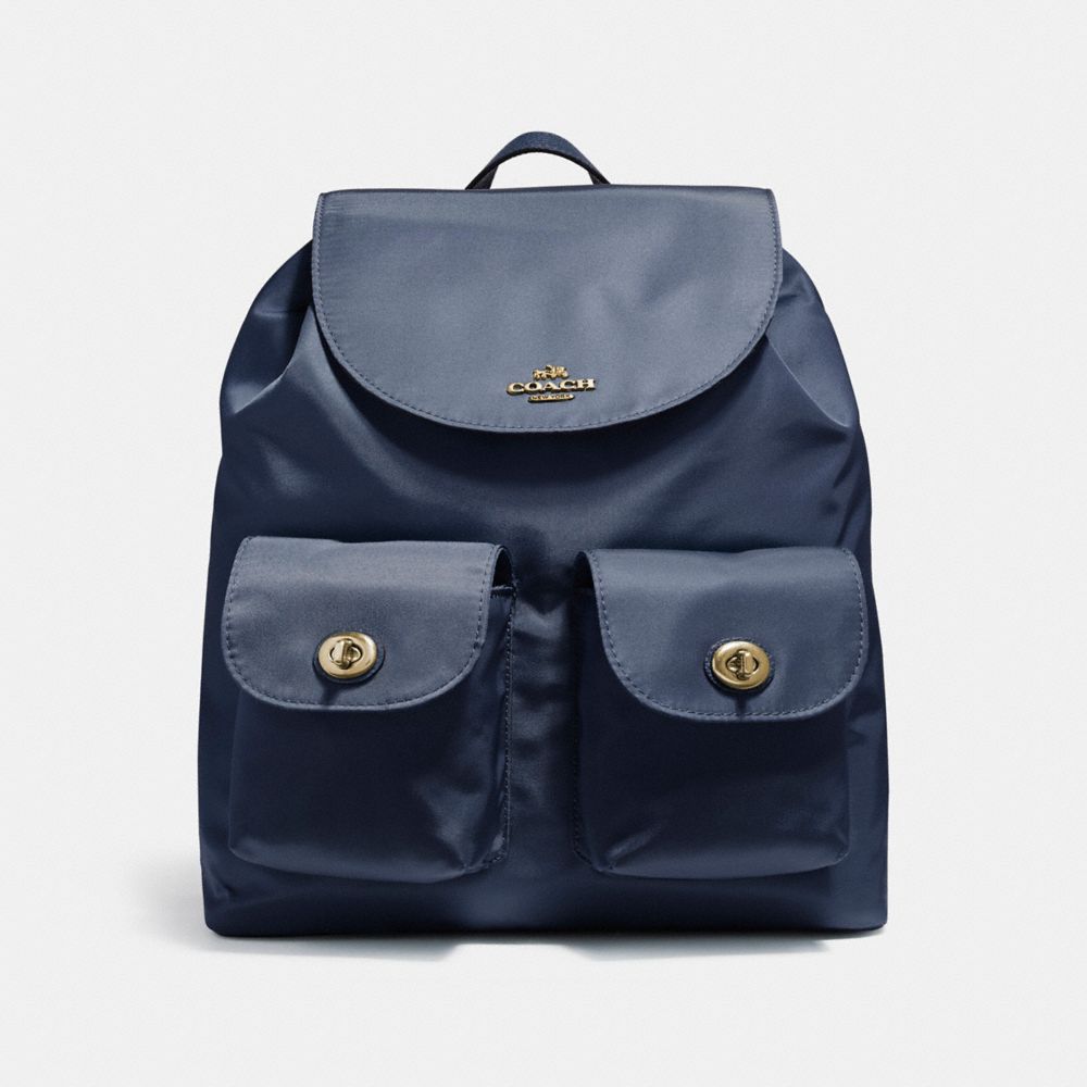 NYLON BACKPACK - COACH f58814 - MIDNIGHT/LIGHT GOLD