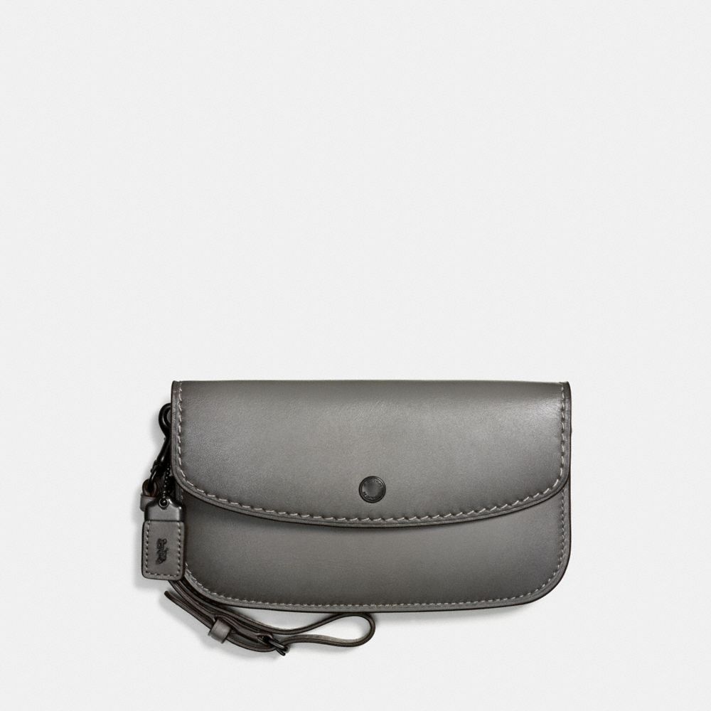 COACH F58818 CLUTCH HEATHER GREY/BLACK COPPER