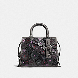 COACH F58840 - ROGUE 25 WITH TEA ROSE HEATHER GREY/BLACK COPPER