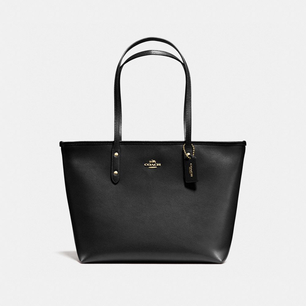 CITY ZIP TOTE - BLACK/LIGHT GOLD - COACH F58846