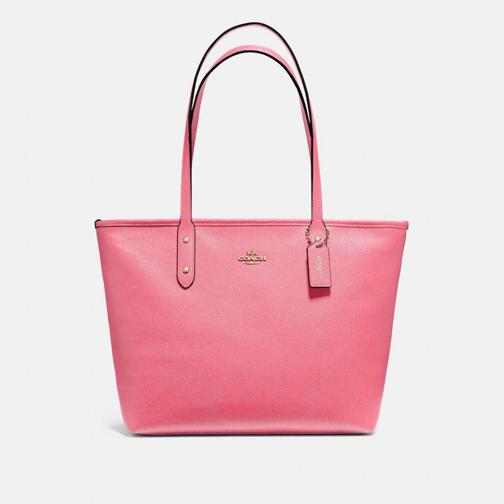 CITY ZIP TOTE - F58846 - STRAWBERRY/IMITATION GOLD