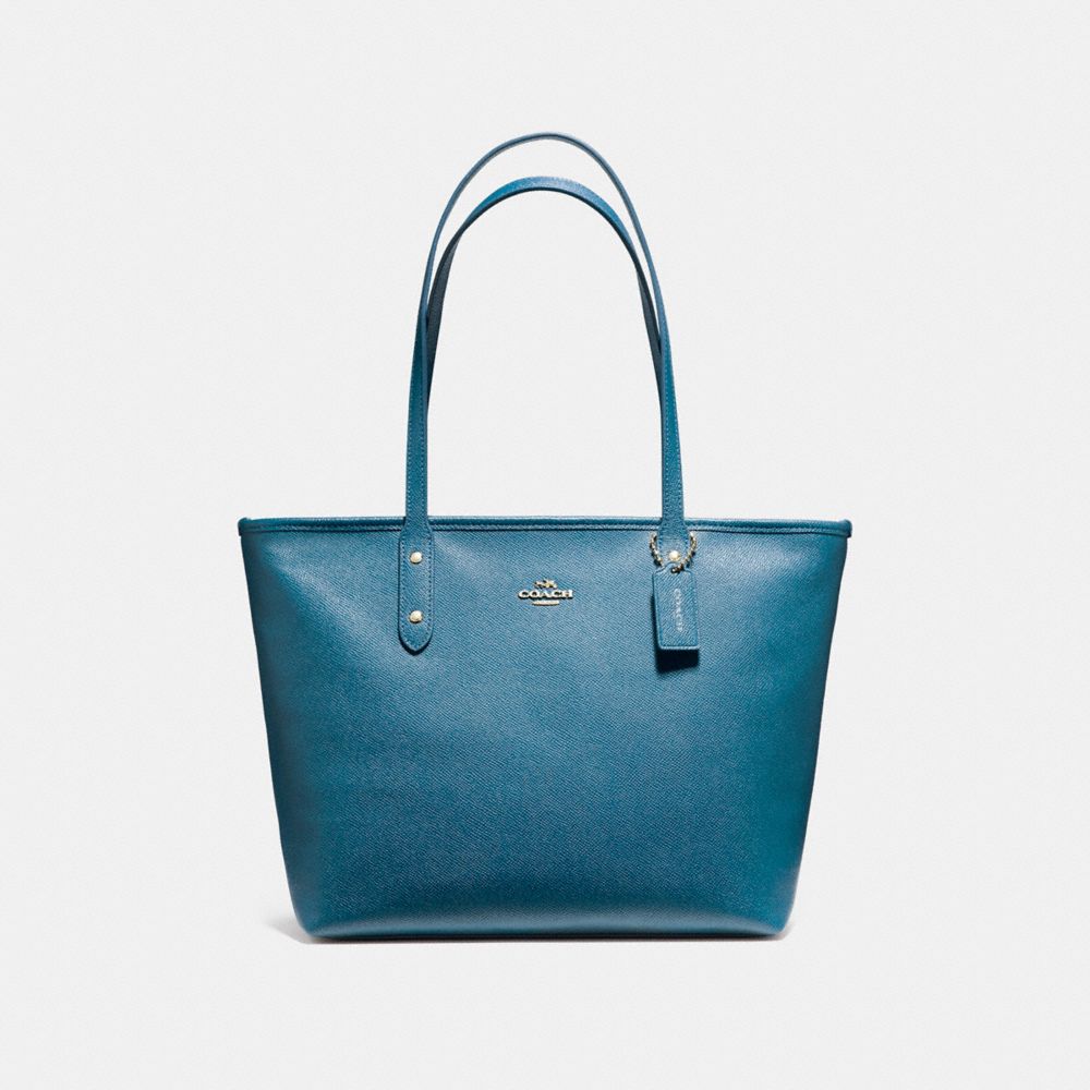 CITY ZIP TOTE - INK BLUE/LIGHT GOLD - COACH F58846