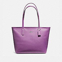 CITY ZIP TOTE - COACH f58846 - SILVER/BERRY