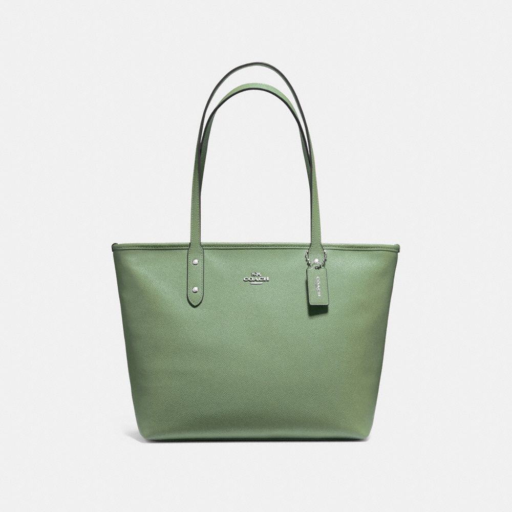 CITY ZIP TOTE - CLOVER/SILVER - COACH F58846