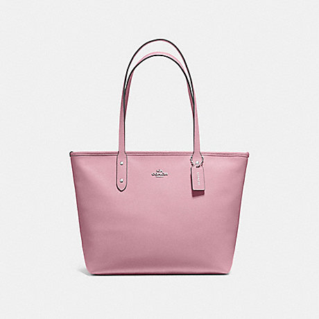 COACH F58846 CITY ZIP TOTE DUSTY ROSE/SILVER