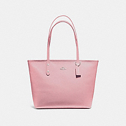 COACH F58846 - CITY ZIP TOTE SILVER/BLUSH 2