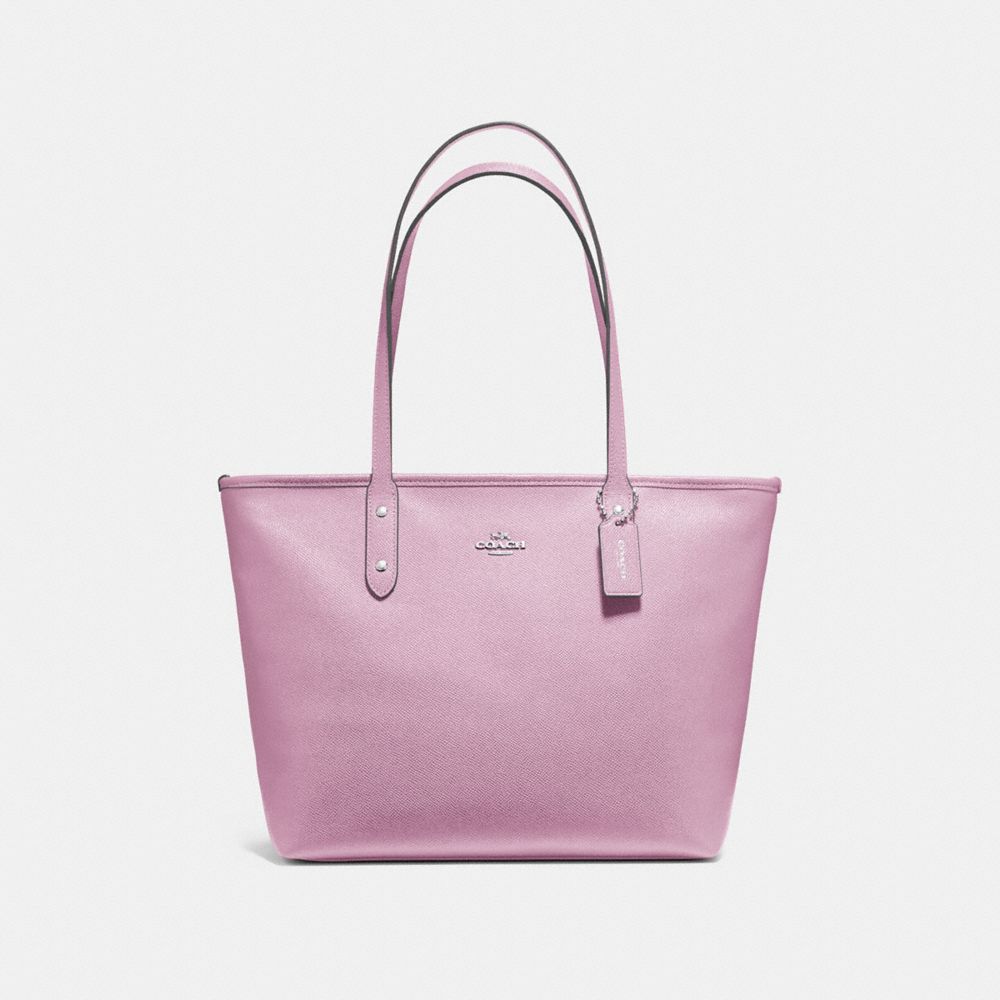 CITY ZIP TOTE - F58846 - LILAC/SILVER