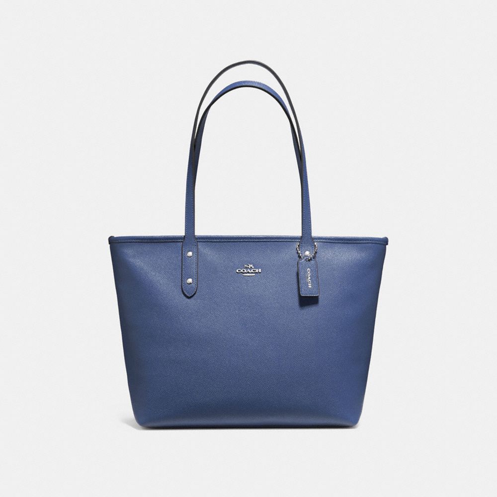 COACH CITY ZIP TOTE - DARK PERIWINKLE/SILVER - F58846