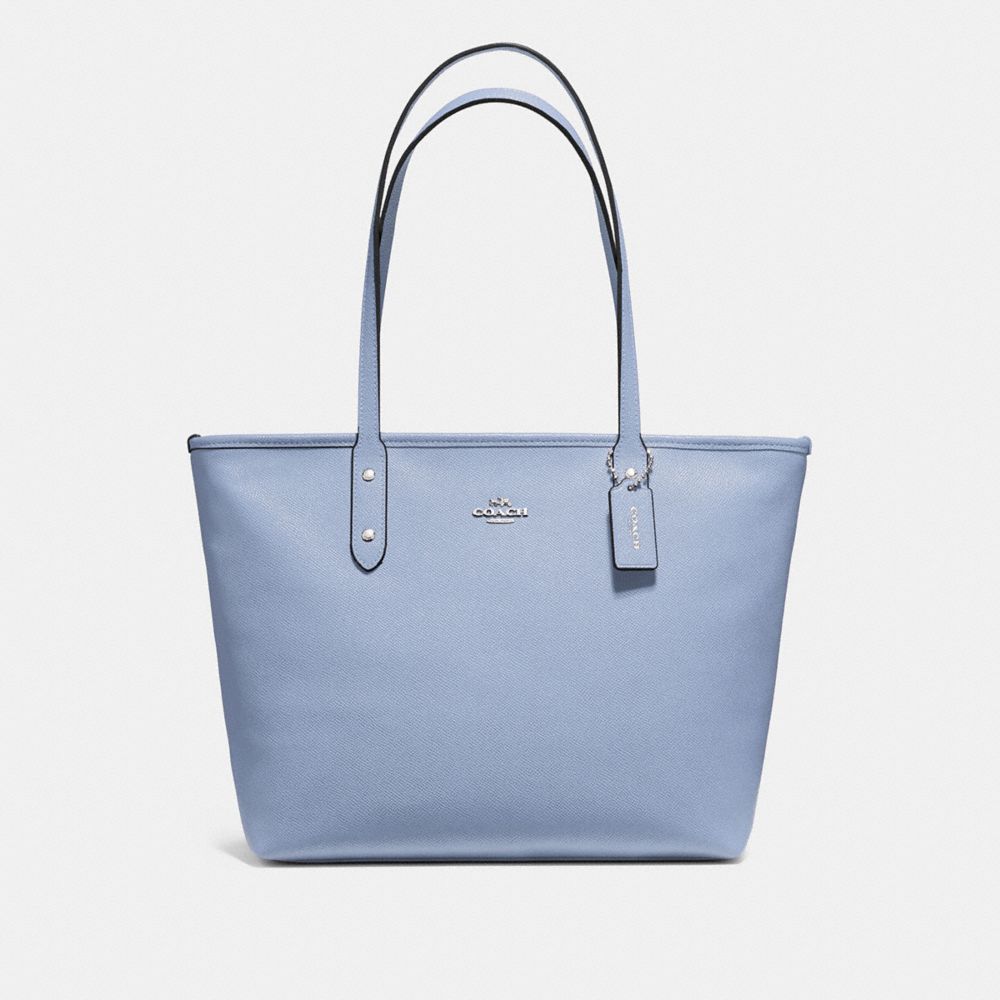 COACH F58846 CITY ZIP TOTE STEEL BLUE