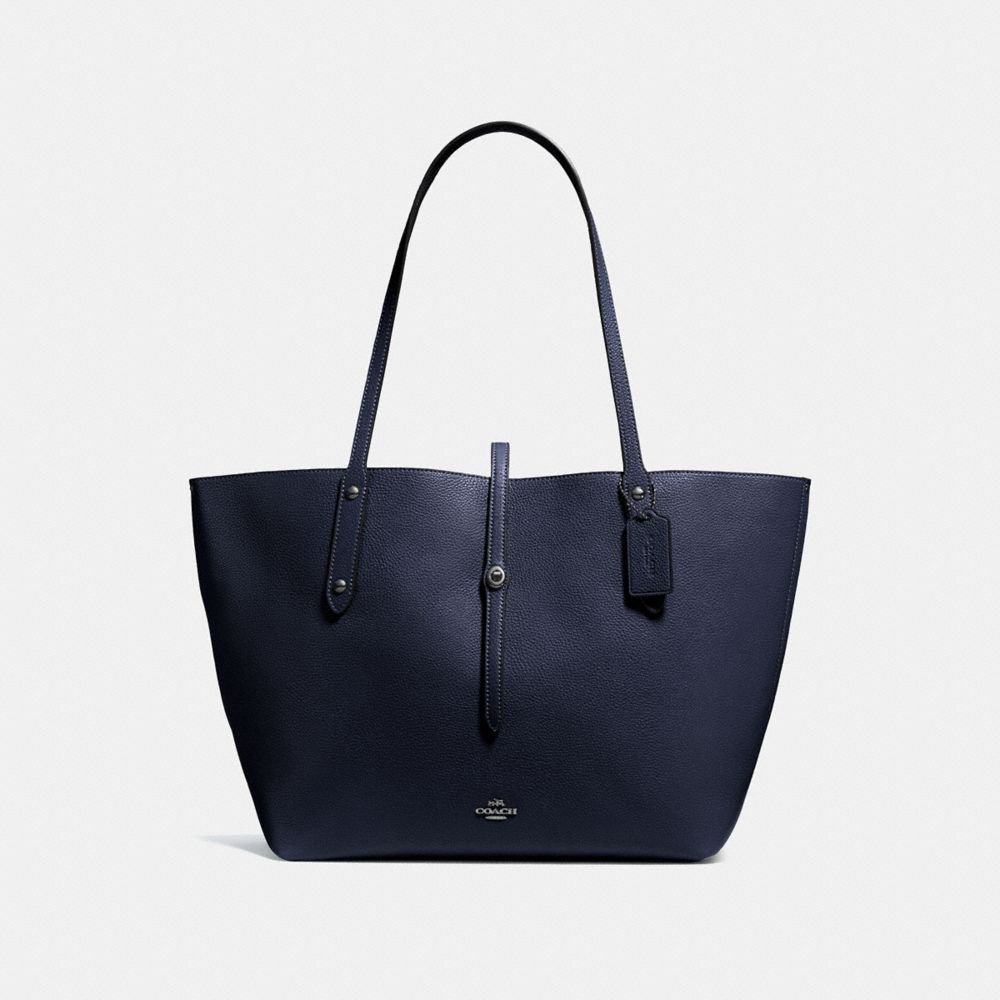 MARKET TOTE - F58849 - NAVY/TEAL/DARK GUNMETAL