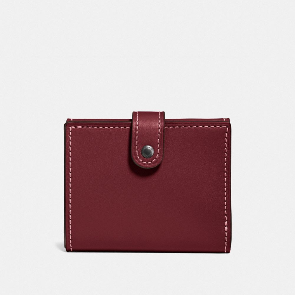 COACH SMALL TRIFOLD WALLET - BP/BORDEAUX - F58851