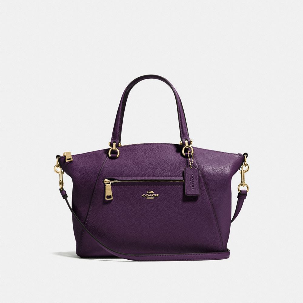 PRAIRIE SATCHEL - LIGHT GOLD/AUBERGINE - COACH F58874