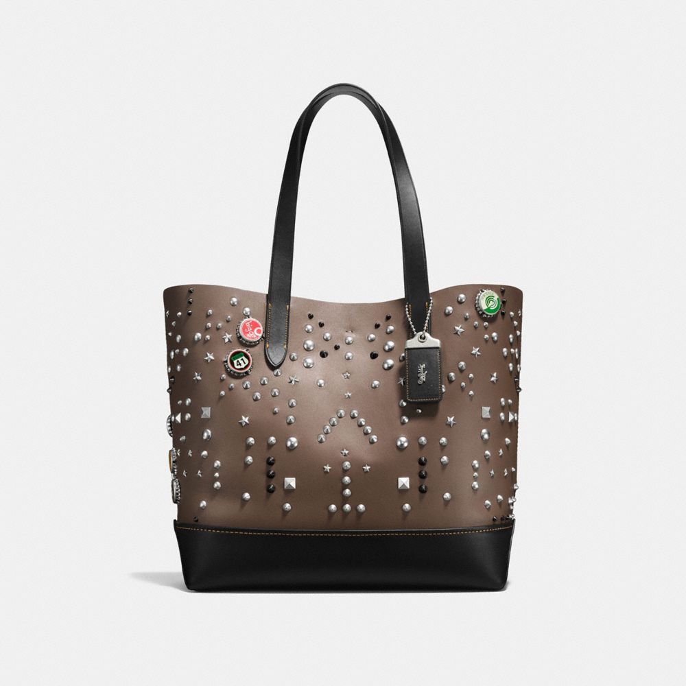 COACH F58909 - GOTHAM TOTE WITH STUDS MILITARY