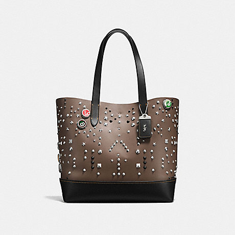COACH GOTHAM TOTE WITH STUDS - MILITARY - F58909