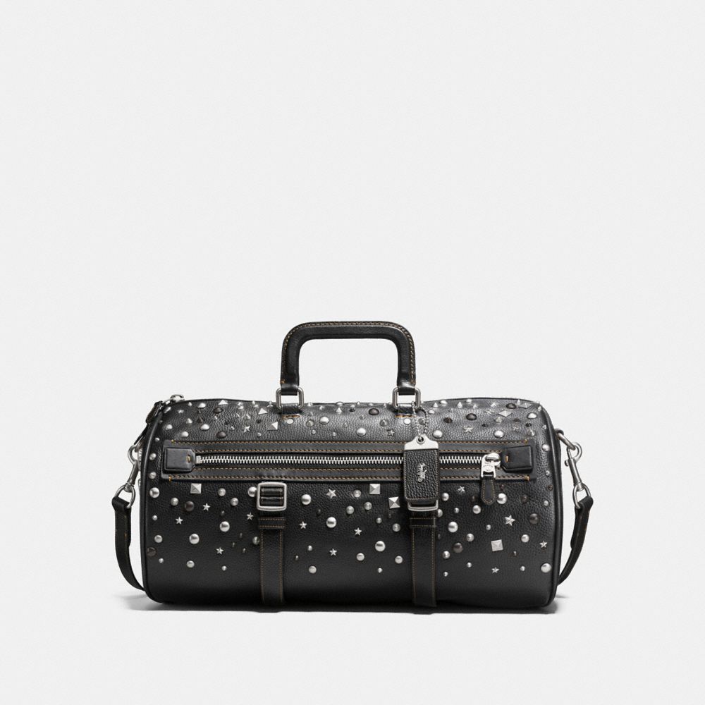 FLAG GYM BAG WITH STUDS - BLACK/BLACK - COACH F58910