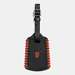 COACH F58943 Mlb Luggage Tag In Smooth Calf Leather SF GIANTS