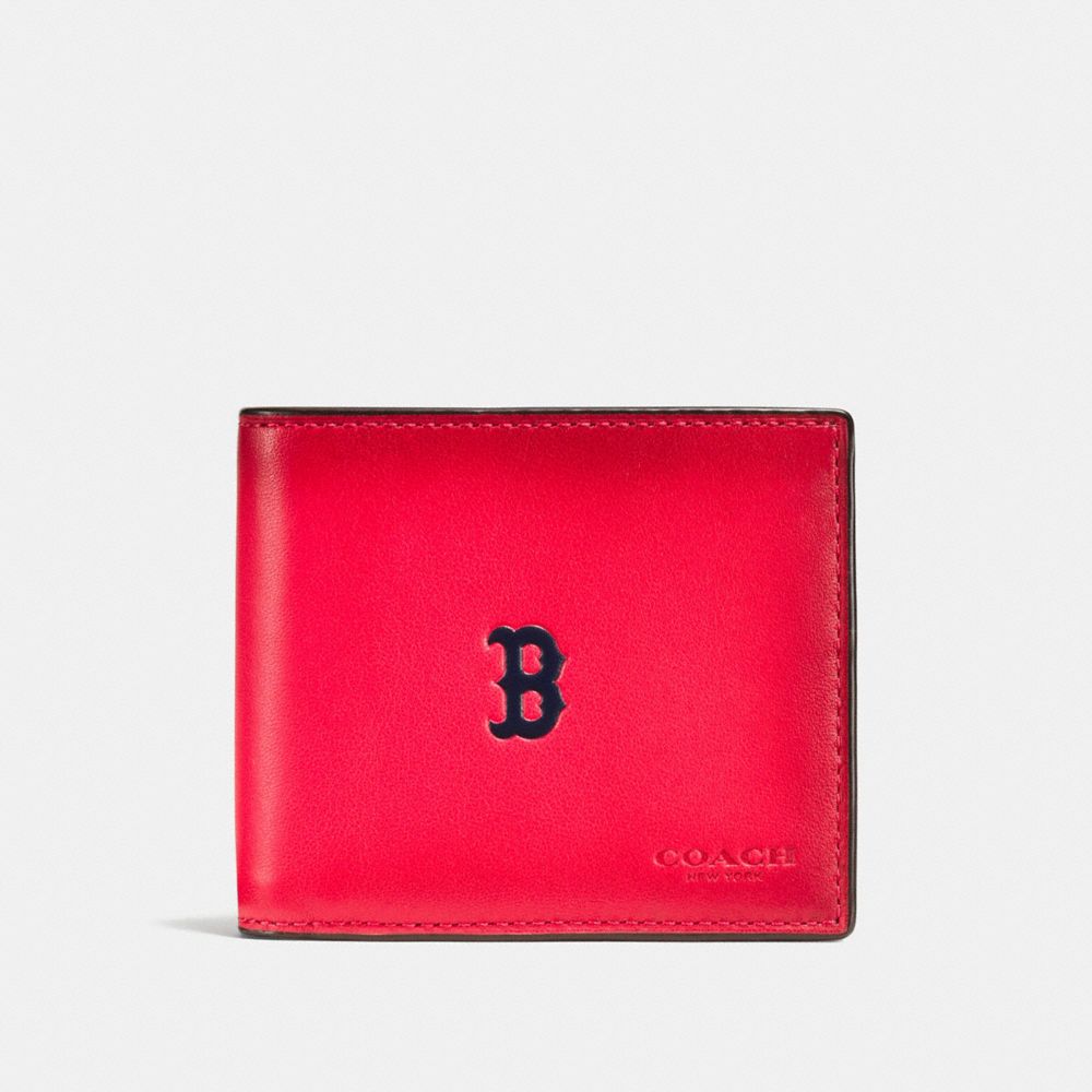 COACH F58947 - 3-IN-1 WALLET WITH MLB TEAM LOGO BOS RED SOX