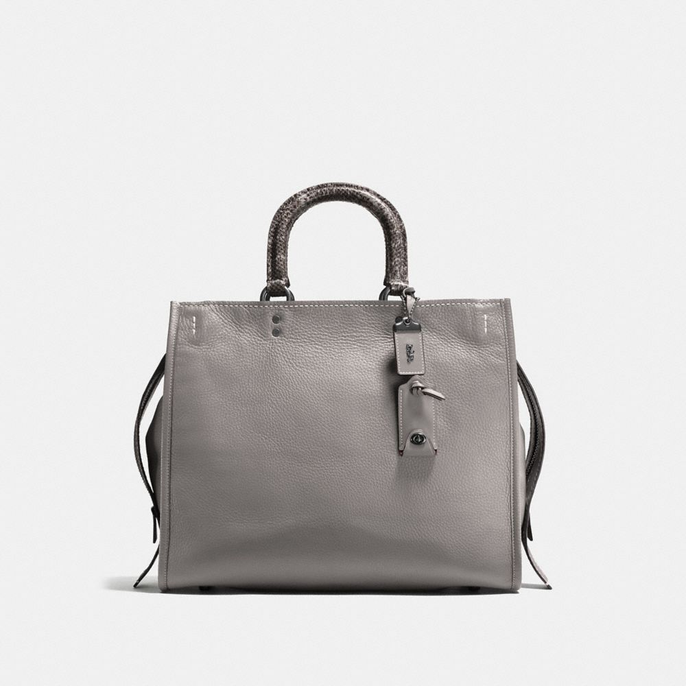 ROGUE 36 WITH COLORBLOCK SNAKESKIN DETAIL - HEATHER GREY/BLACK COPPER - COACH F58965