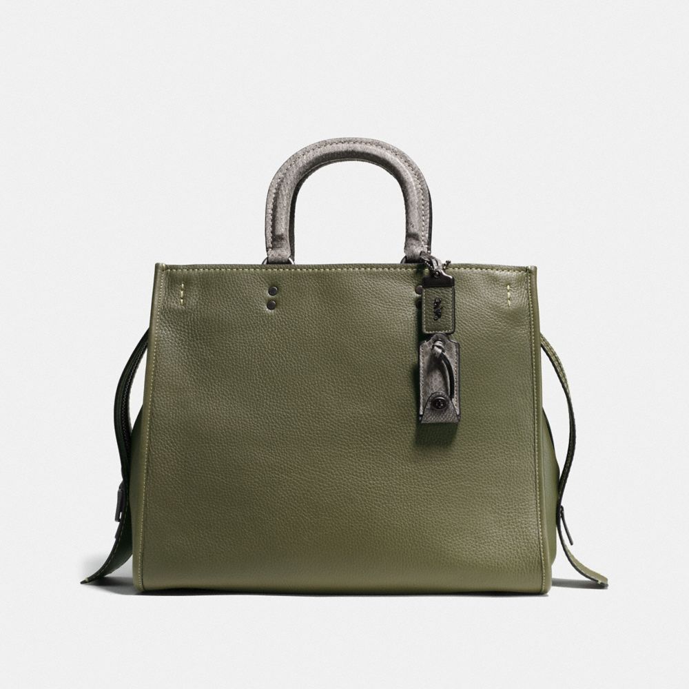 ROGUE 36 WITH COLORBLOCK SNAKESKIN DETAIL - BP/OLIVE - COACH F58965