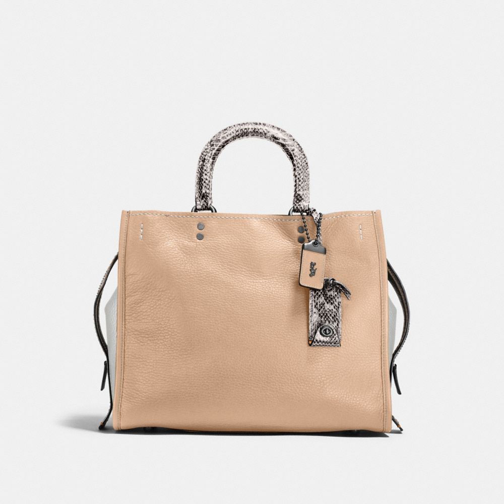 COACH ROGUE WITH COLORBLOCK SNAKESKIN DETAIL - BP/BEECHWOOD - F58966