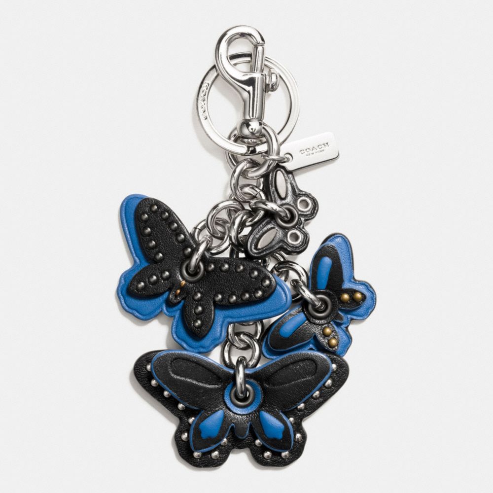 BUTTERFLY MIX BAG CHARM - SILVER/BLACK - COACH F58997