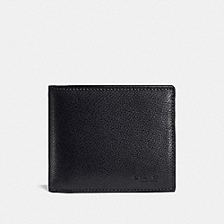 COMPACT ID IN CROSSGRAIN LEATHER - f59112 - MIDNIGHT NAVY
