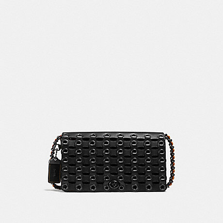 COACH DINKY WITH COACH LINK - BLACK/BLACK COPPER - f59126