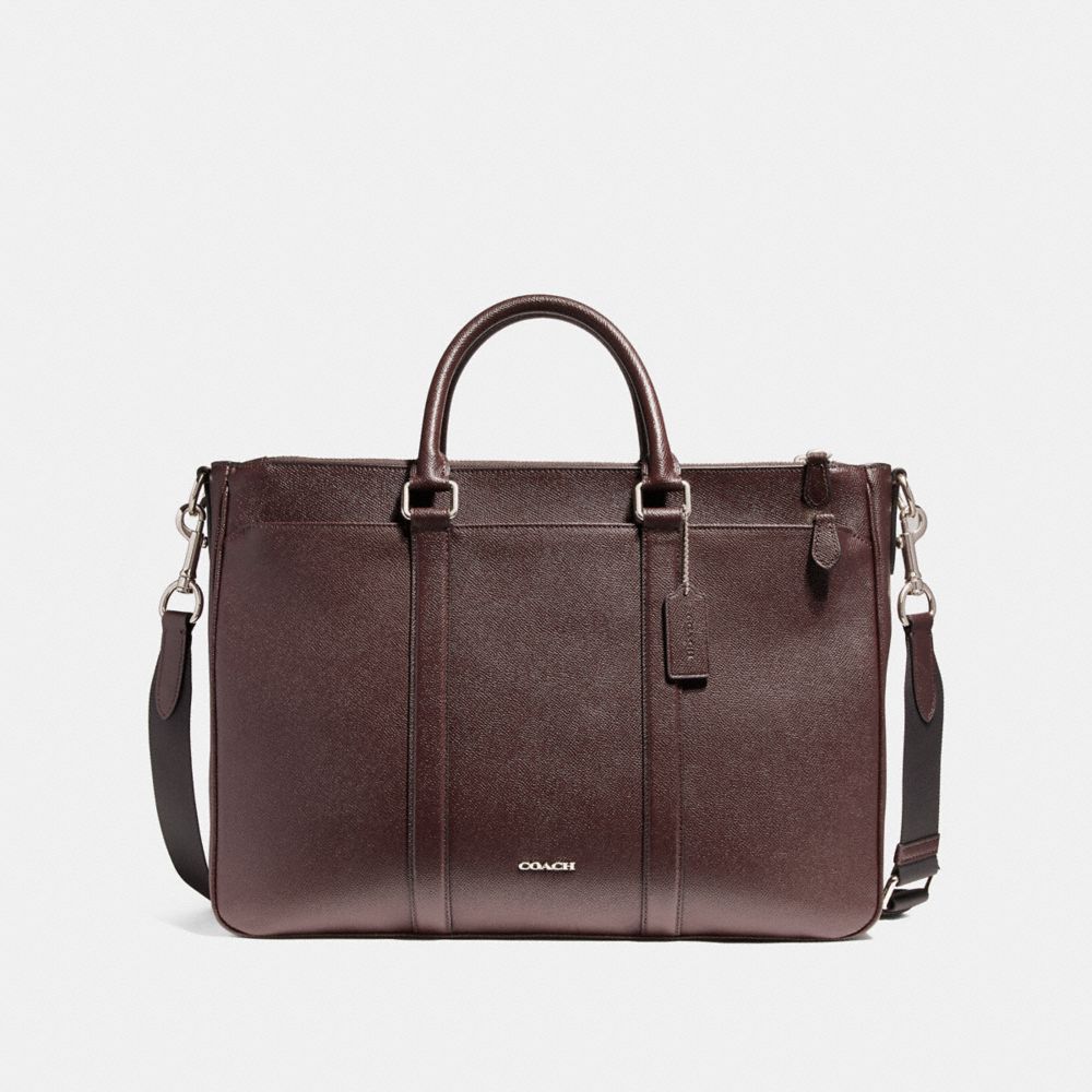 PERRY METROPOLITAN TOTE - f59141 - NICKEL/OXBLOOD