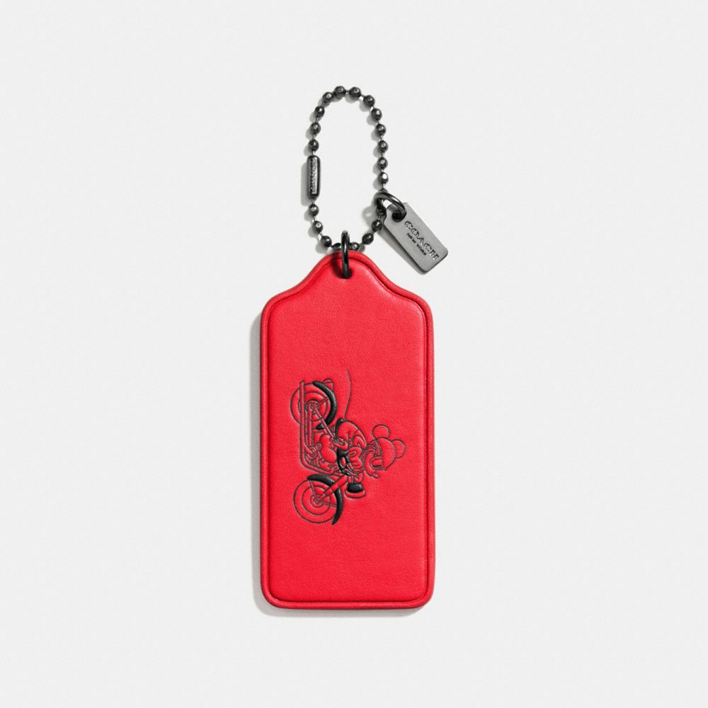 COACH MICKEY HANGTAG - BRIGHT RED/BLACK - F59153