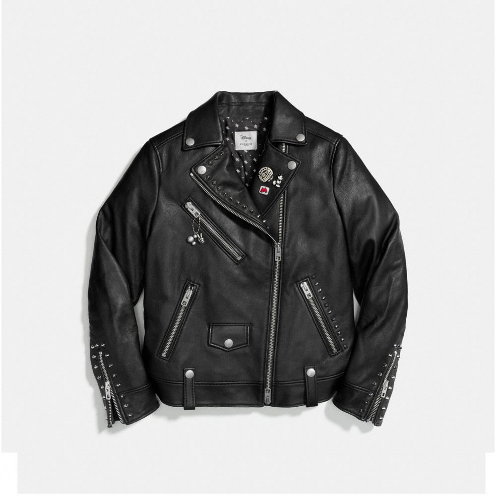 MICKEY MOTO JACKET - COACH f59231 - BLACK