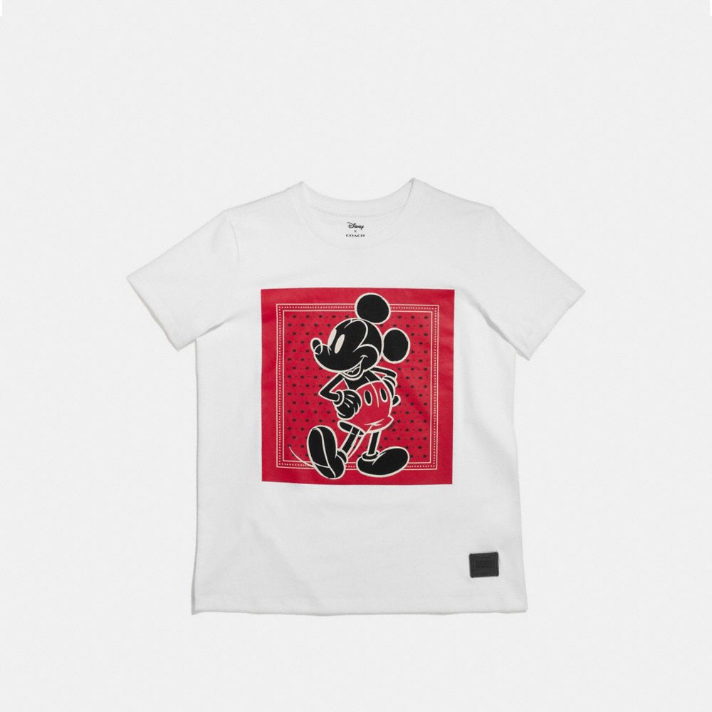 COACH MICKEY PRAIRIE BANDANA T-SHIRT - WHITE - f59232