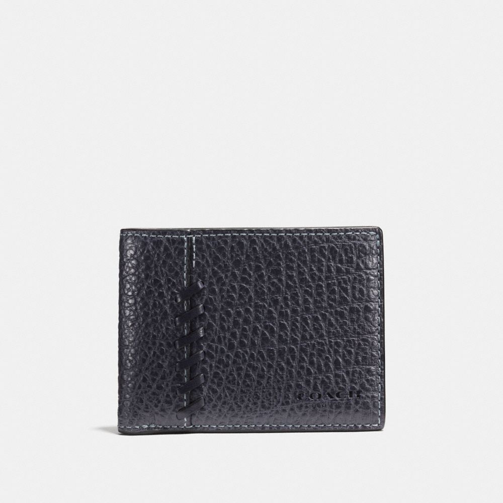 COACH F59272 - RIP AND REPAIR SLIM BILLFOLD WALLET MIDNIGHT