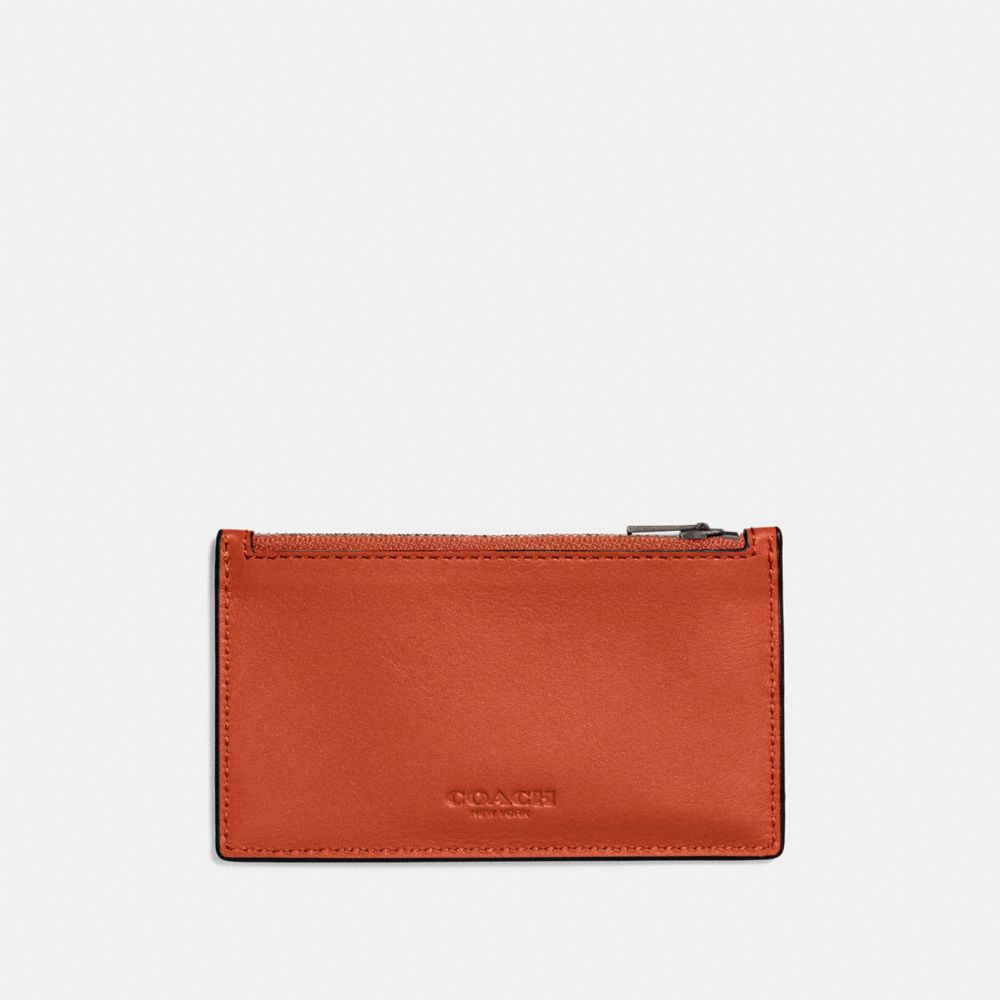 ZIP CARD CASE - F59288 - DEEP ORANGE