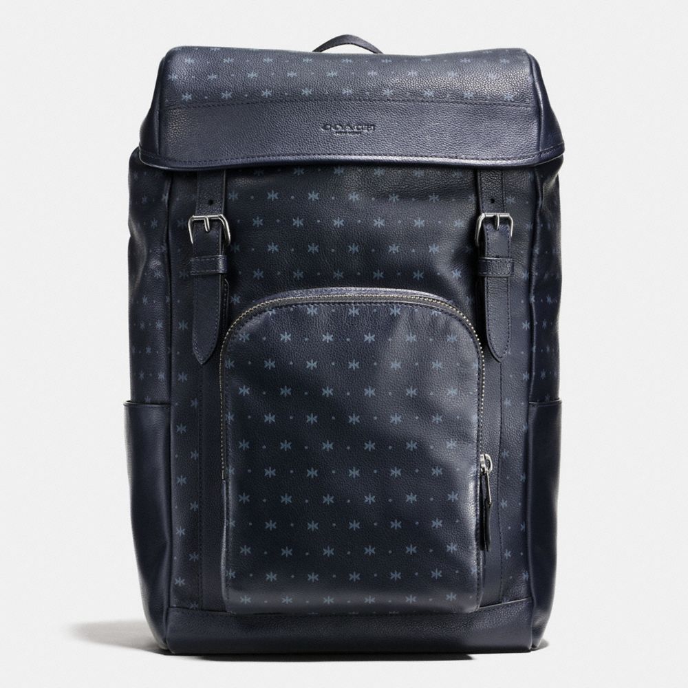 COACH F59306 Henry Backpack In Star Dot Print Leather MIDNIGHT NAVY/BLUE STAR DOT