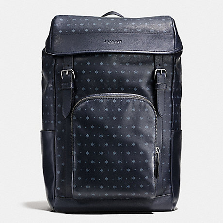 COACH HENRY BACKPACK IN STAR DOT PRINT LEATHER - MIDNIGHT NAVY/BLUE STAR DOT - f59306