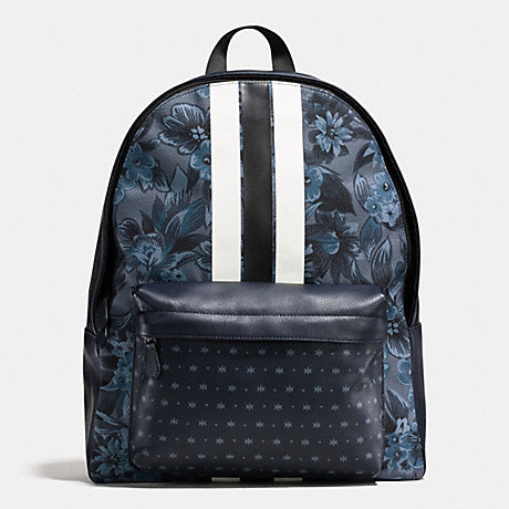 COACH CHARLES BACKPACK IN FLORAL HAWAIIAN PRINT CANVAS - BLUE HAWAIIAN FLORAL - f59322