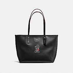 COACH F59357 - CITY ZIP TOTE IN GLOVE CALF LEATHER WITH MICKEY ANTIQUE NICKEL/BLACK