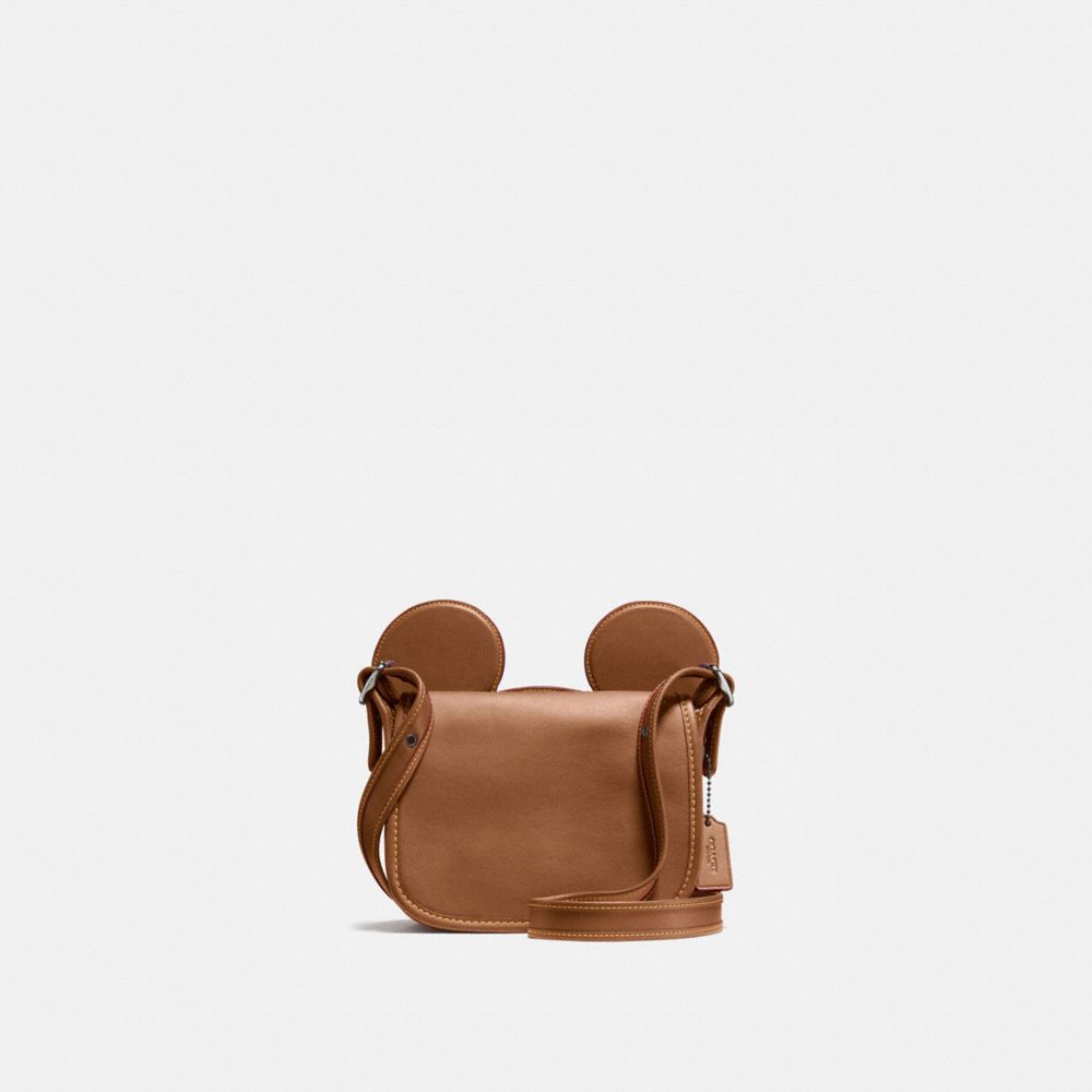 PATRICIA SADDLE IN GLOVE CALF LEATHER WITH MICKEY EARS - ANTIQUE NICKEL/SADDLE - COACH F59369