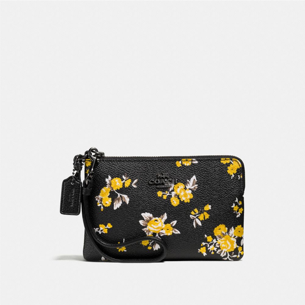 coach yellow flower purse