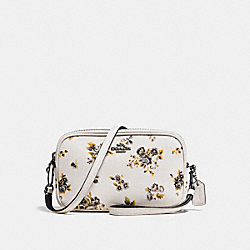 CROSSBODY CLUTCH WITH PRAIRIE PRINT - COACH f59390 - PRAIRIE PRINT CHALK/DARK GUNMETAL