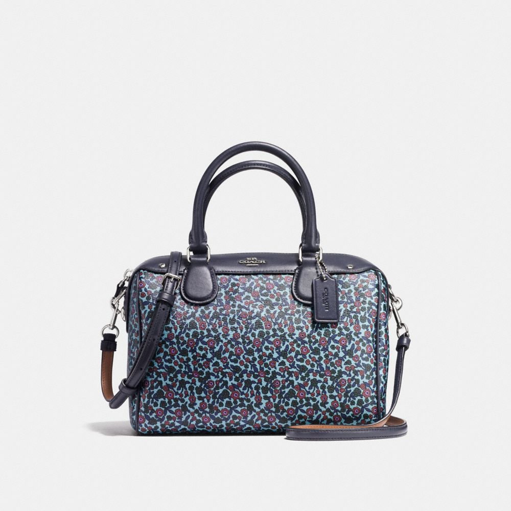 MINI BENNETT SATCHEL IN RANCH FLORAL PRINT COATED CANVAS - SILVER/MIST - COACH F59445