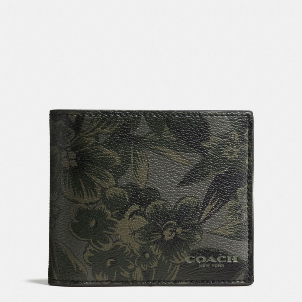 COACH 3-IN-1 WALLET IN FLORAL HAWAIIAN PRINT COATED CANVAS - GREEN HAWAIIAN FLORAL - f59469