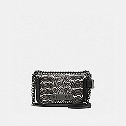 COACH SWAGGER SHOULDER BAG 20 IN SNAKESKIN - DK/CHALK BLACK - COACH F59493