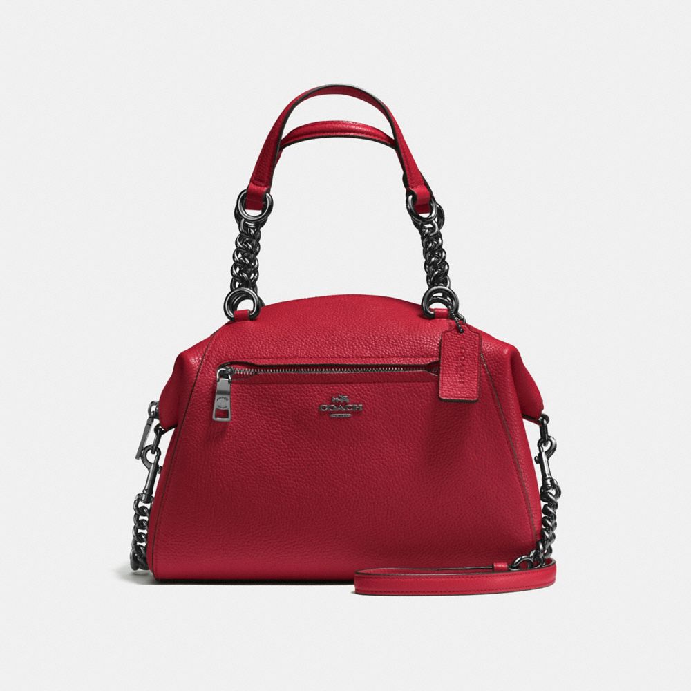 COACH F59501 CHAIN PRAIRIE SATCHEL CHERRY/DARK-GUNMETAL